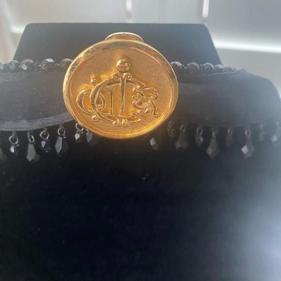 Vintage Christian Dior clip on earrings / authentic marked - Picture 3 of 4